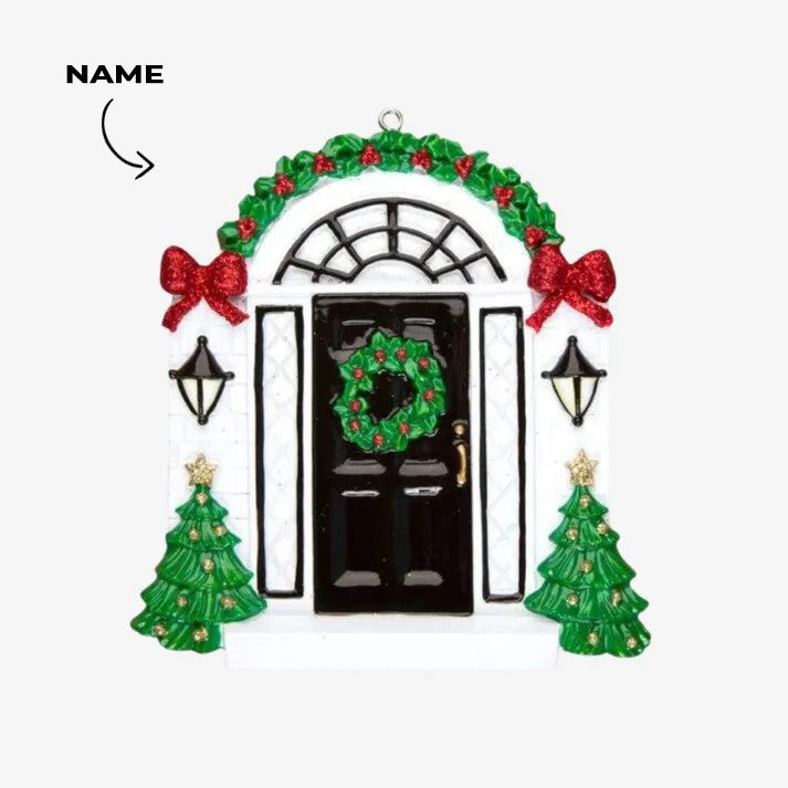 Elegant Black Door Ornament