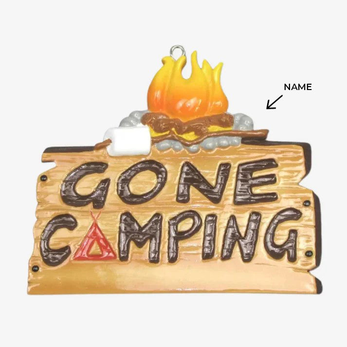 Gone Camping Personalized Christmas Ornaments