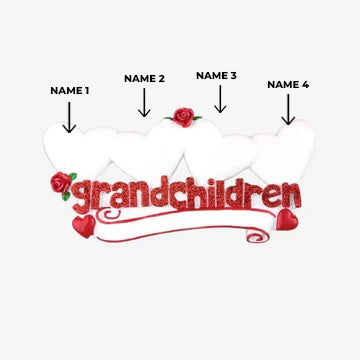 Four Grandchildren with Heart Ornament