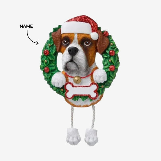 Boxer dog Christmas Ornament