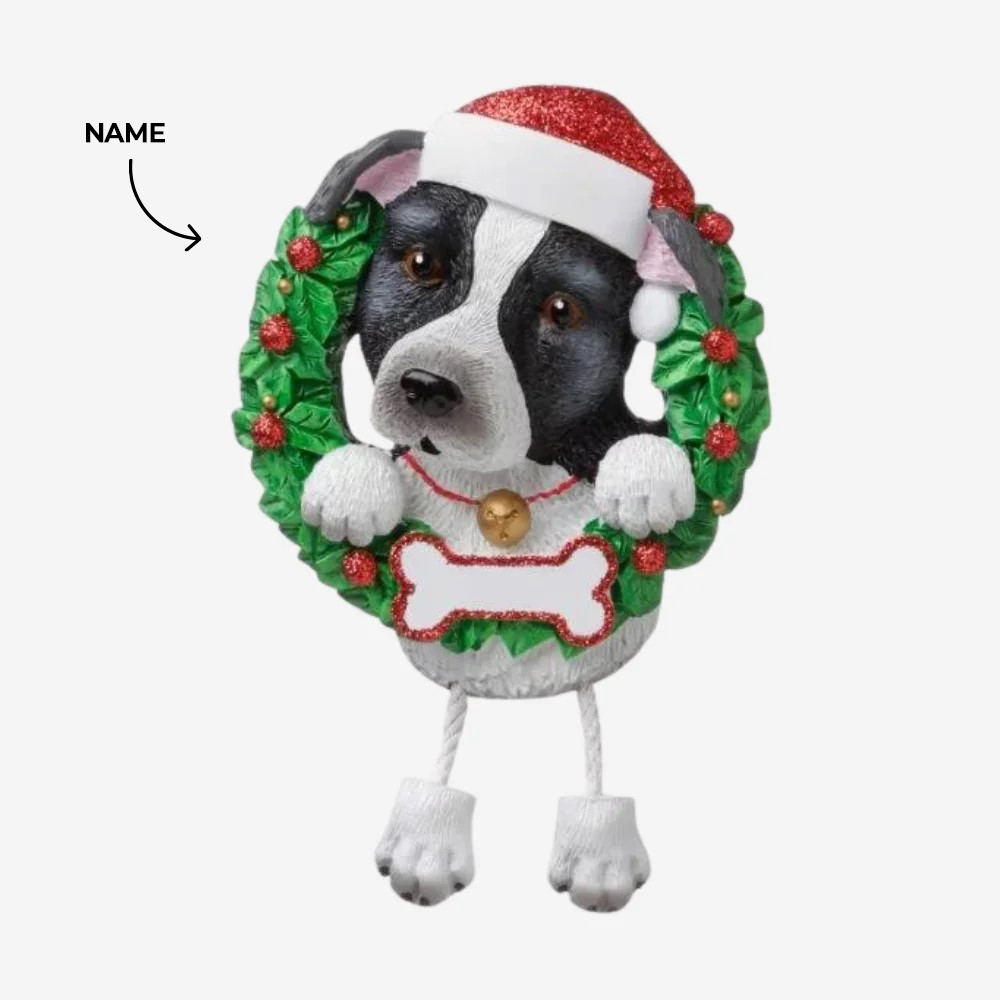 Pit Bull dog Christmas Ornament