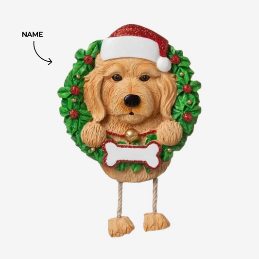 Labradoodle dog Christmas Ornament