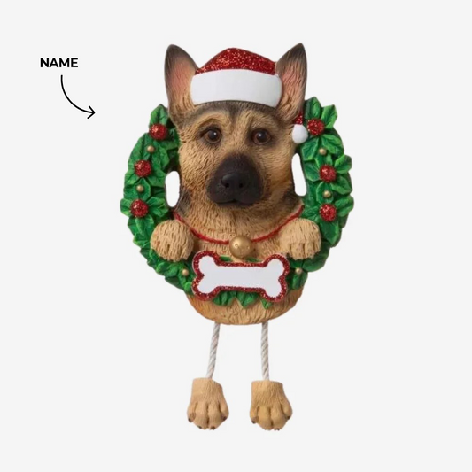 German Shepherd dog Christmas Ornament