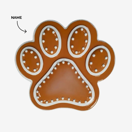 GINGERBREAD PAW PRINT Ornament