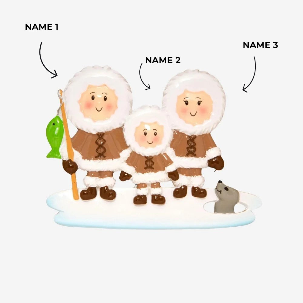 Eskimo Family of 3 Ornament