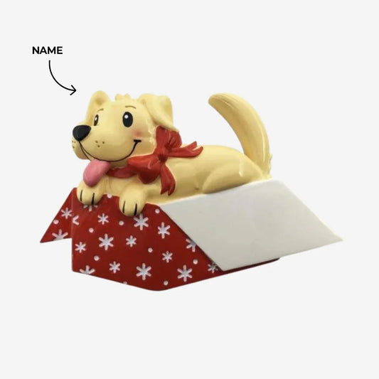 New Dog In Gift Box Ornament