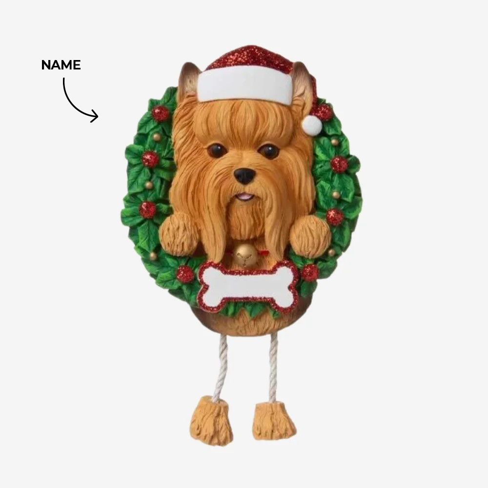 Yorkie dog Christmas Ornament