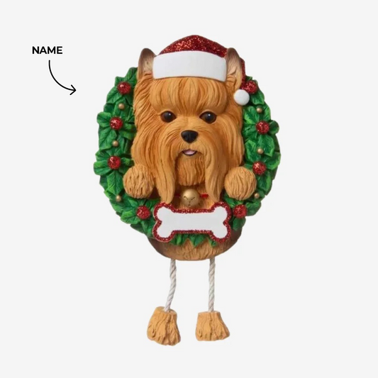 Yorkie dog Christmas Ornament