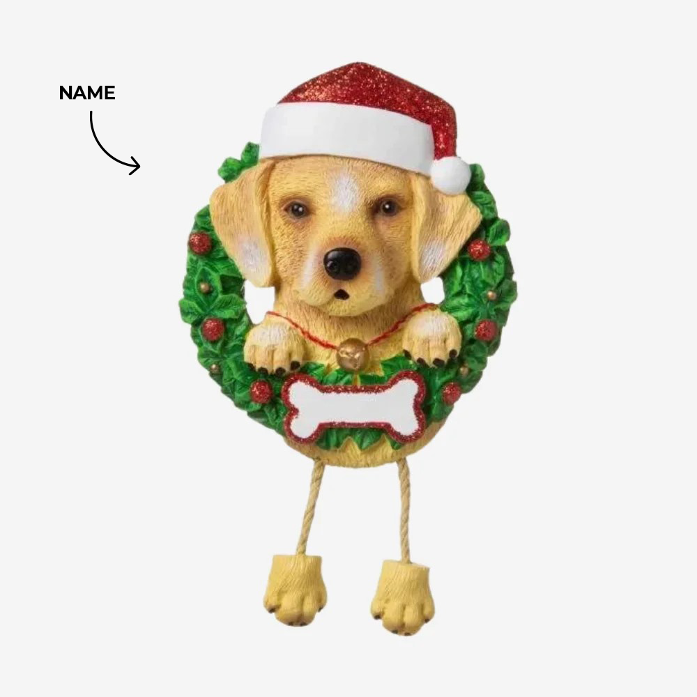 Yellow Lab dog Christmas Ornament