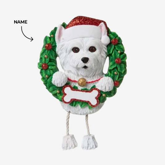 Westie dog Christmas Ornament