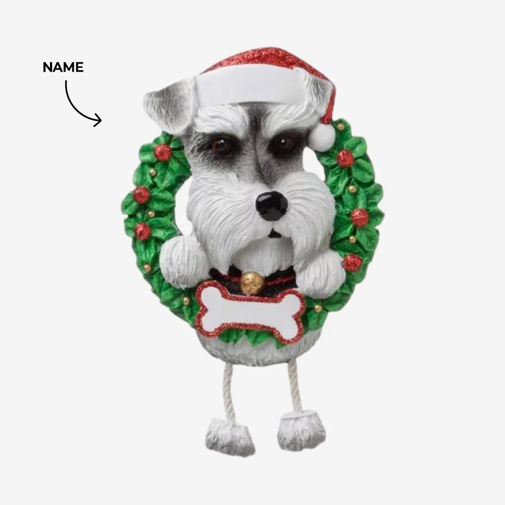 Schnauzer dog Christmas Ornament