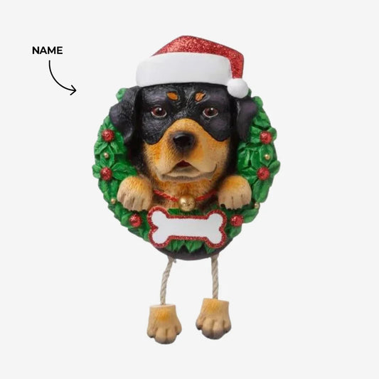 Rottweiler dog Christmas Ornament