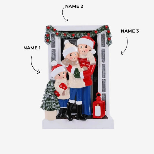 Farm House Family of 3 Ornament