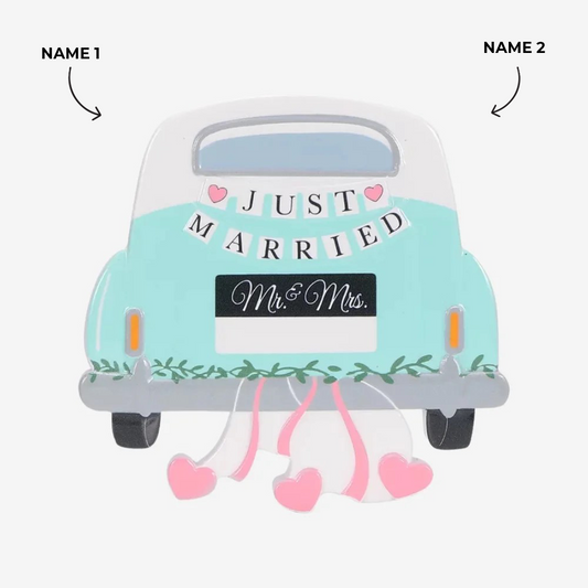 Just Married Car Ornament