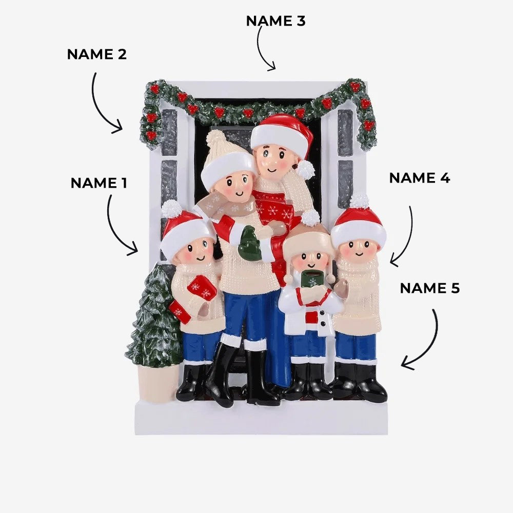 Farm House Family of 5 Ornament