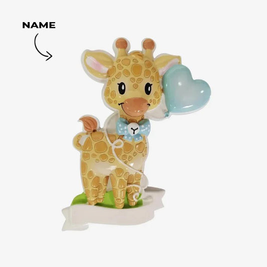 Giraffe (Blue) Christmas Ornament