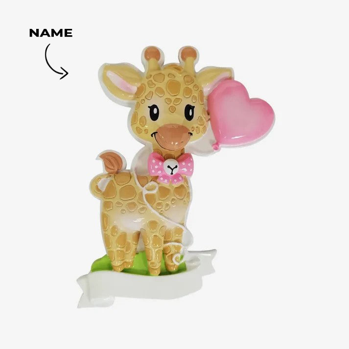 Giraffe (Pink) Christmas Ornament