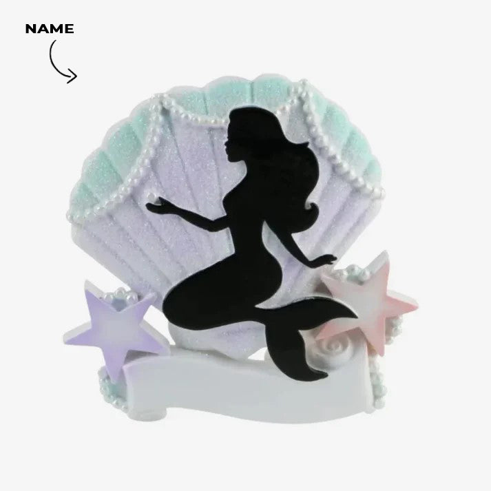 Mermaid Silhouette Christmas Ornament