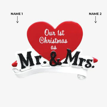 Mr. and Mrs. Christmas Ornament