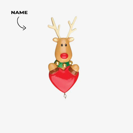 New Reindeer Personalized Christmas Ornament