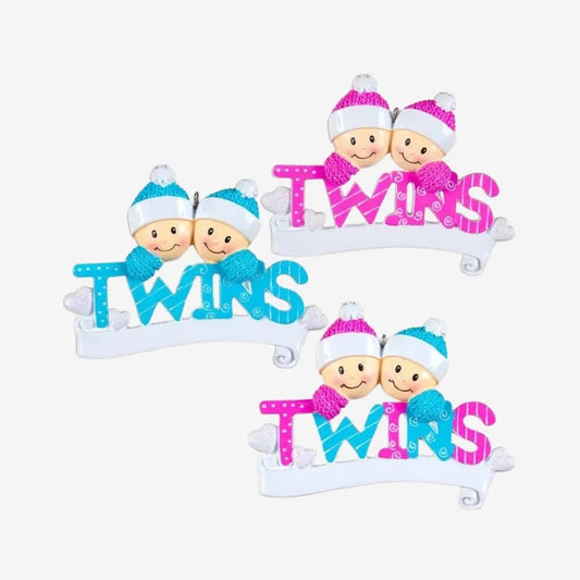 Twins – Boys, Girls, Girl & Boy (four of each) Ornament