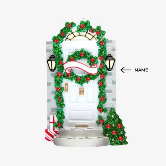 Front Door Personalized Christmas Ornament