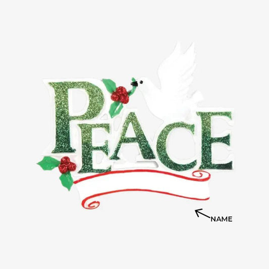 Peace Personalized Christmas Ornament