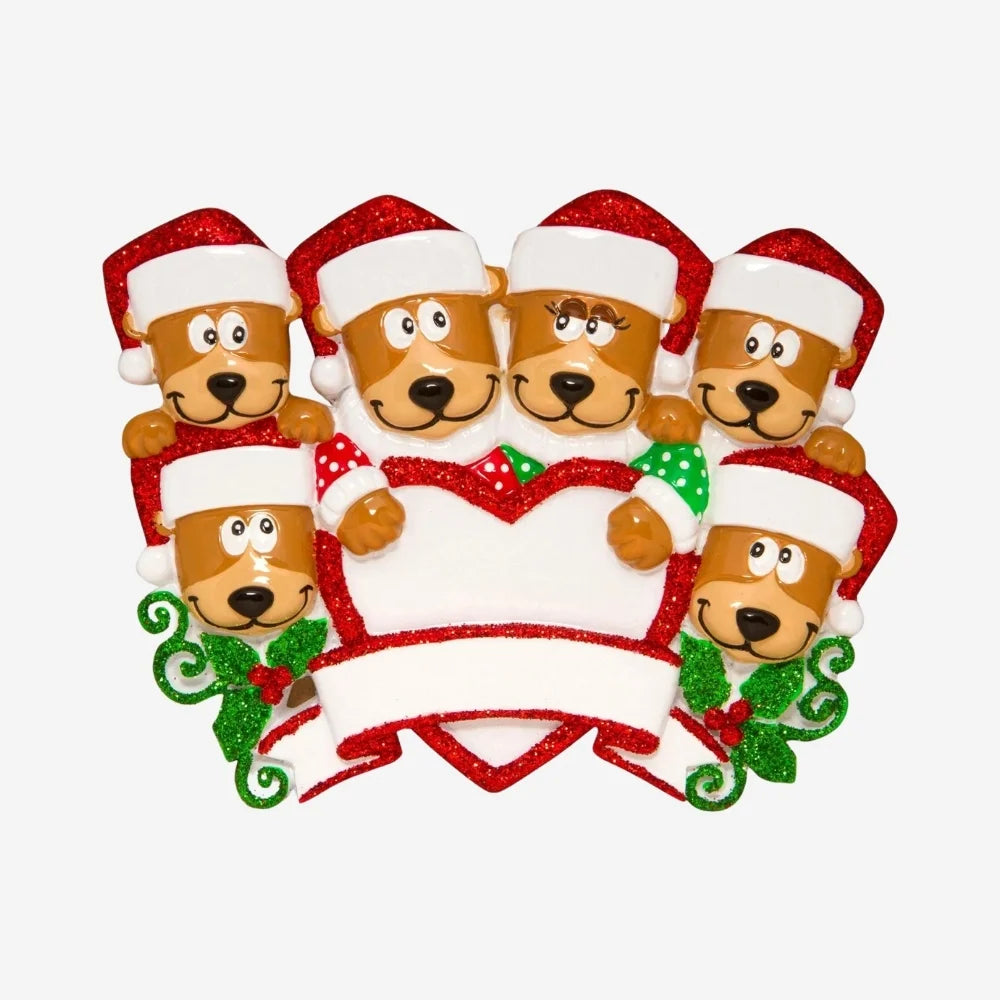 Bear Family of 6 Ornament