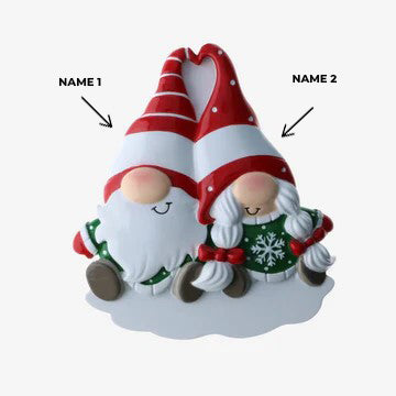 Gnome Couple Ornament