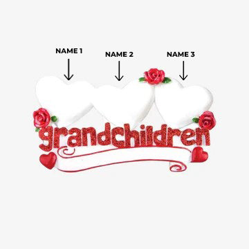 Three Grandchildren with Heart Ornament