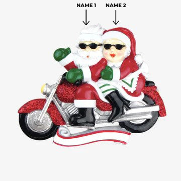 Motorcycle Mr. & Mrs. Claus