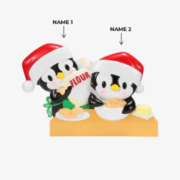 Penguin Baking Couple Ornament