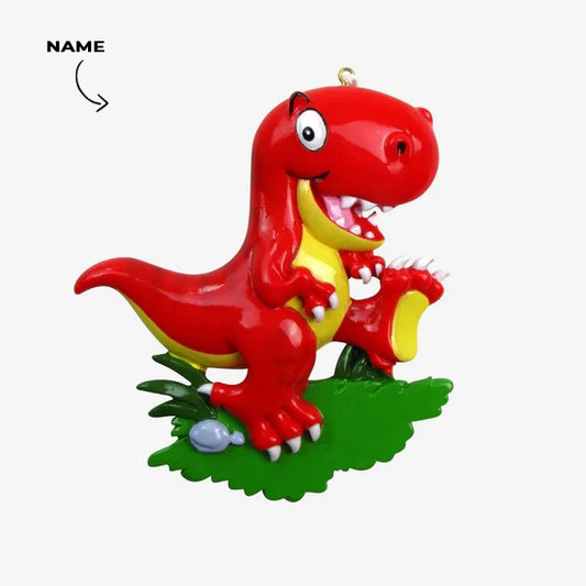 RED T Rex Dinosaur Christmas Ornament