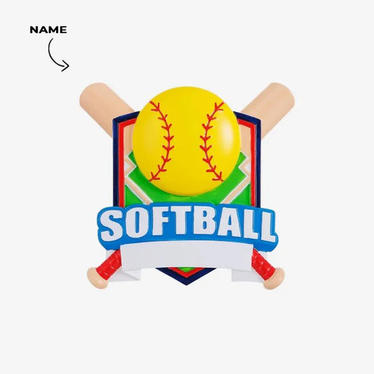 Softball Shield Ornament